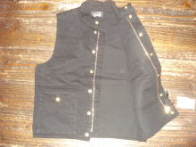 Black Denim Riding Vest